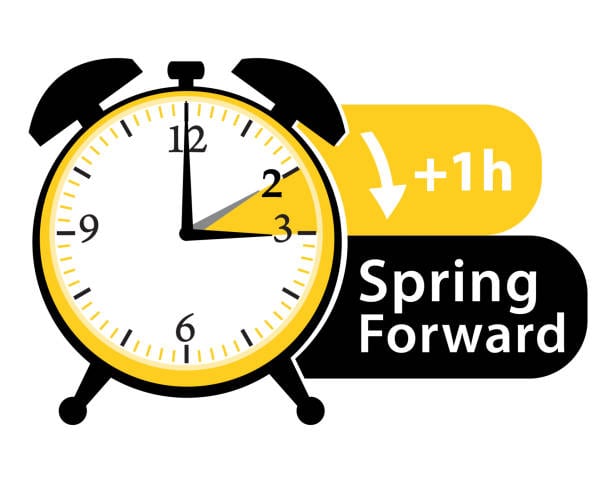 Summer Time Daylight Saving Time Spring Forward Alarm Clock Vector Icon Enjoying Rva And