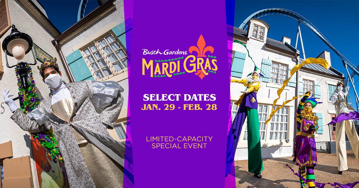 busch gardens mardi gras dates