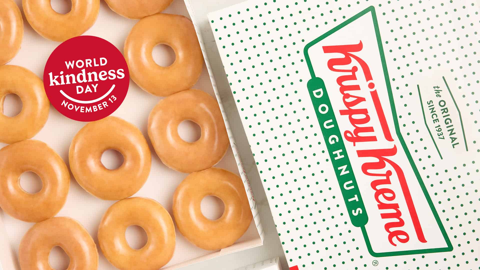 Krispy Kreme gives away dozen doughnuts for free on World Kindness Day